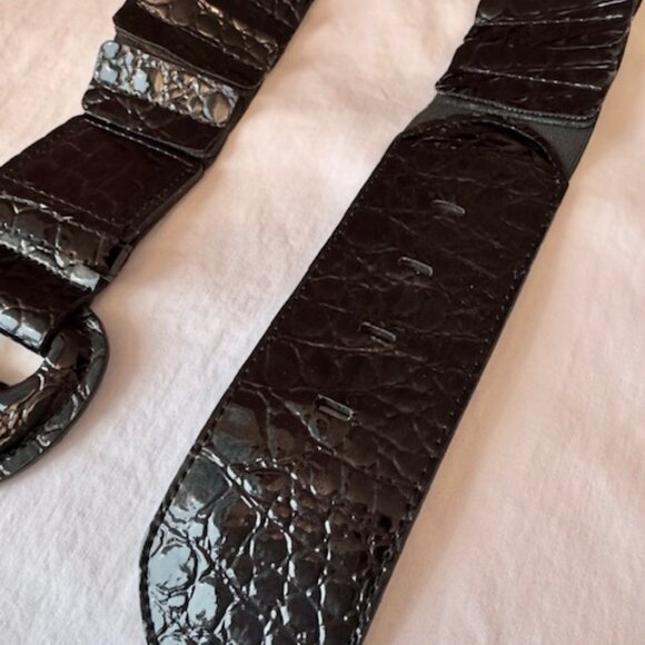 Ladies black elastic belt - Picture 4 of 6